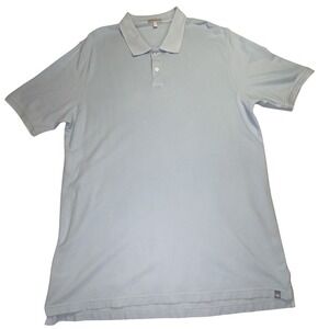 Peter Millar XXL Organic Cotton Polo Shirt Blue Golf Casual Classic Mens